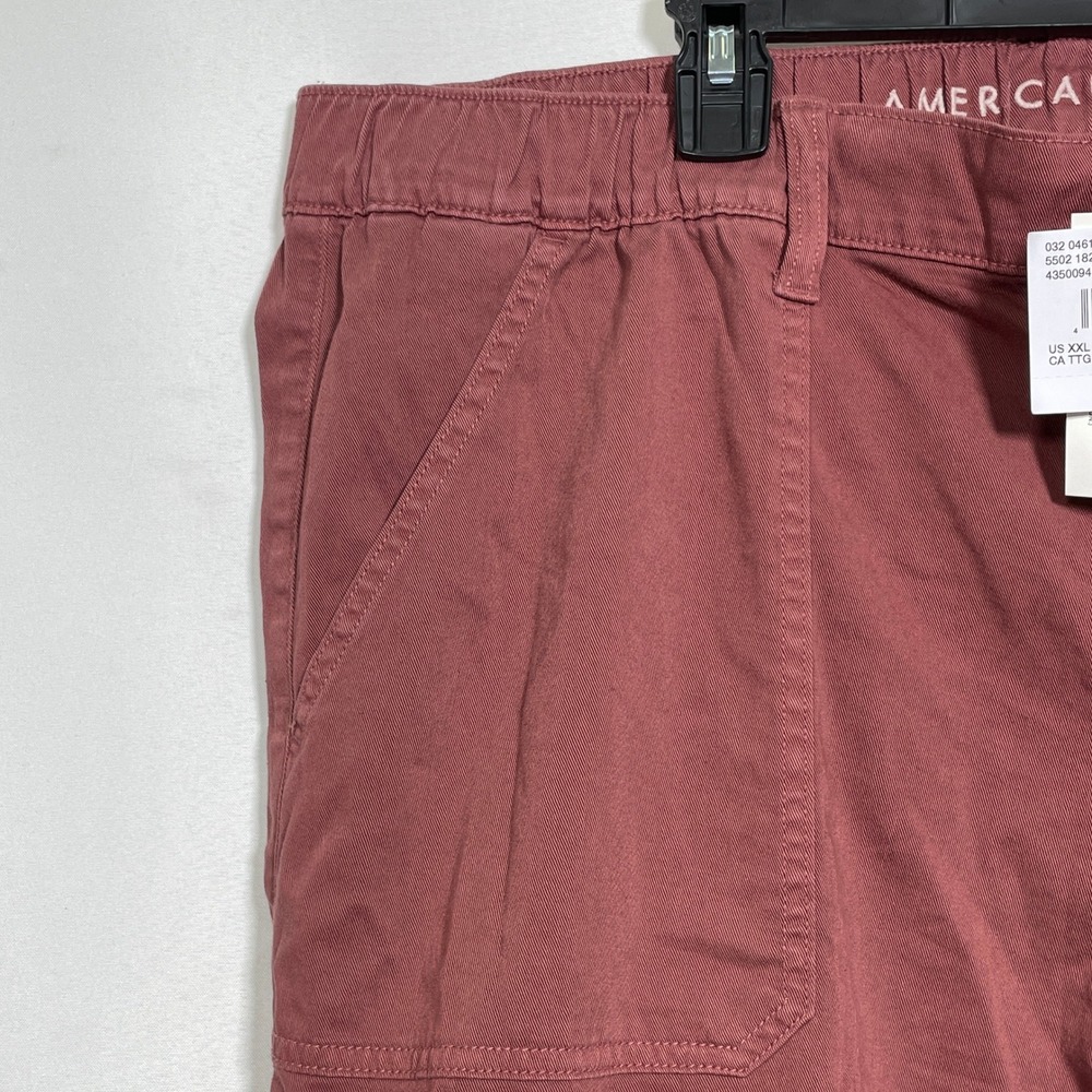 American Eagle Utility Brick Red Stretch High Rise Wide Leg Pants Womens XXL NWT - Picture 5 of 11